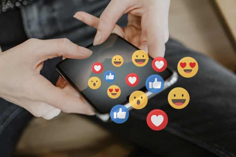 likes and shares on social media emoji reactions