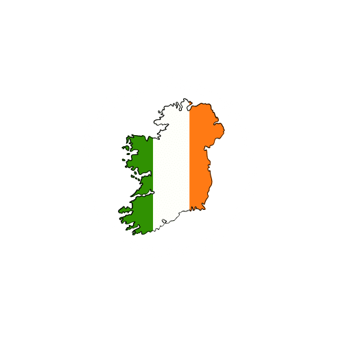 Outline of Ireland with a green, white, and orange flag design. Surrounding text reads: Irish Owned & Operated | Supporting Local Businesses in Ireland 2020%. Proudly partnered with a leading digital marketing agency to boost local entrepreneurship.