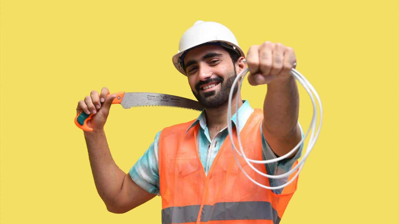 a man holding a knife