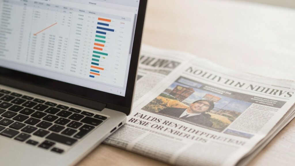 Online ads versus newspaper ads for Irish businesses.